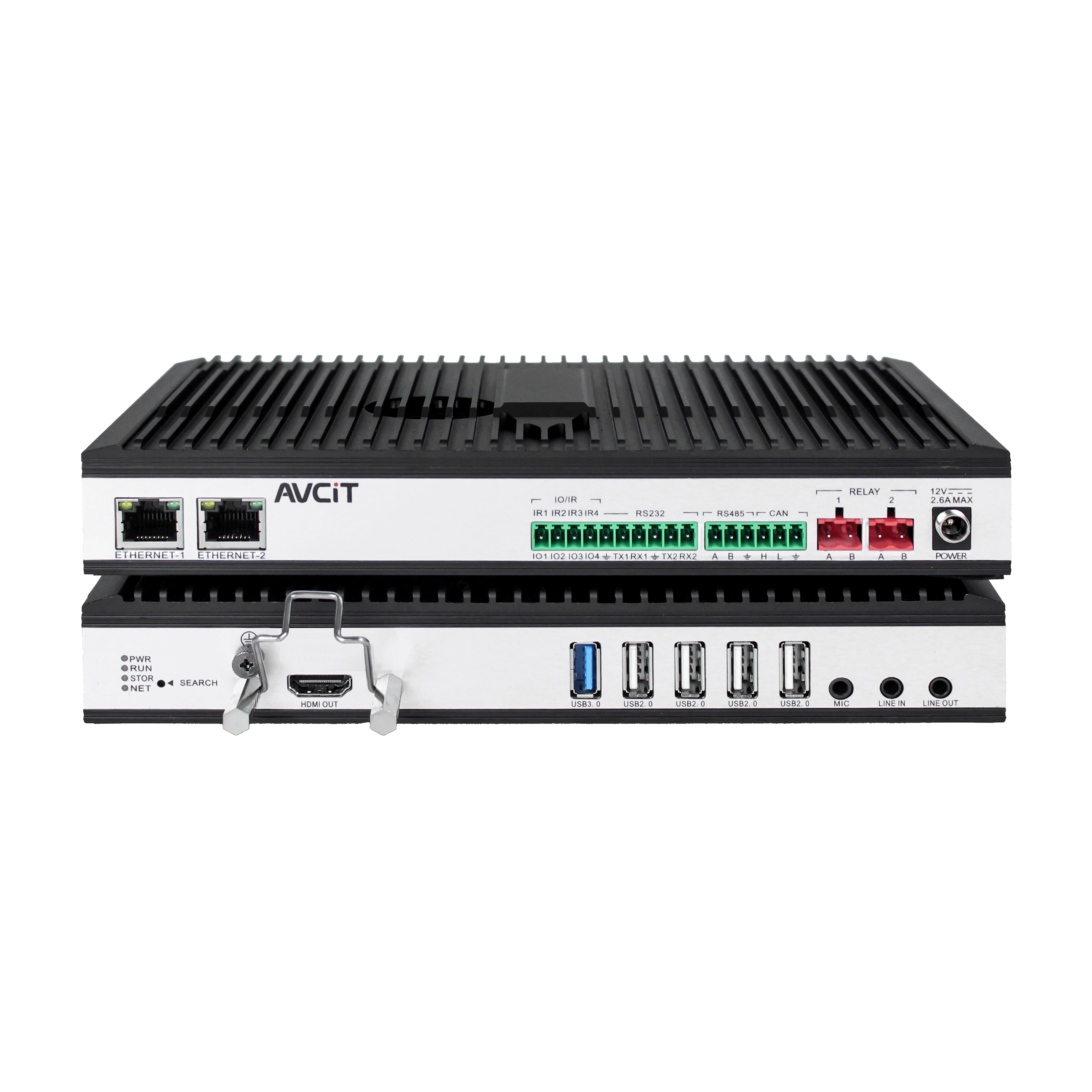 AI Edge Computing Box Pro รุ่น DS-AIJT แสดงด้านหน้าและด้านหลัง